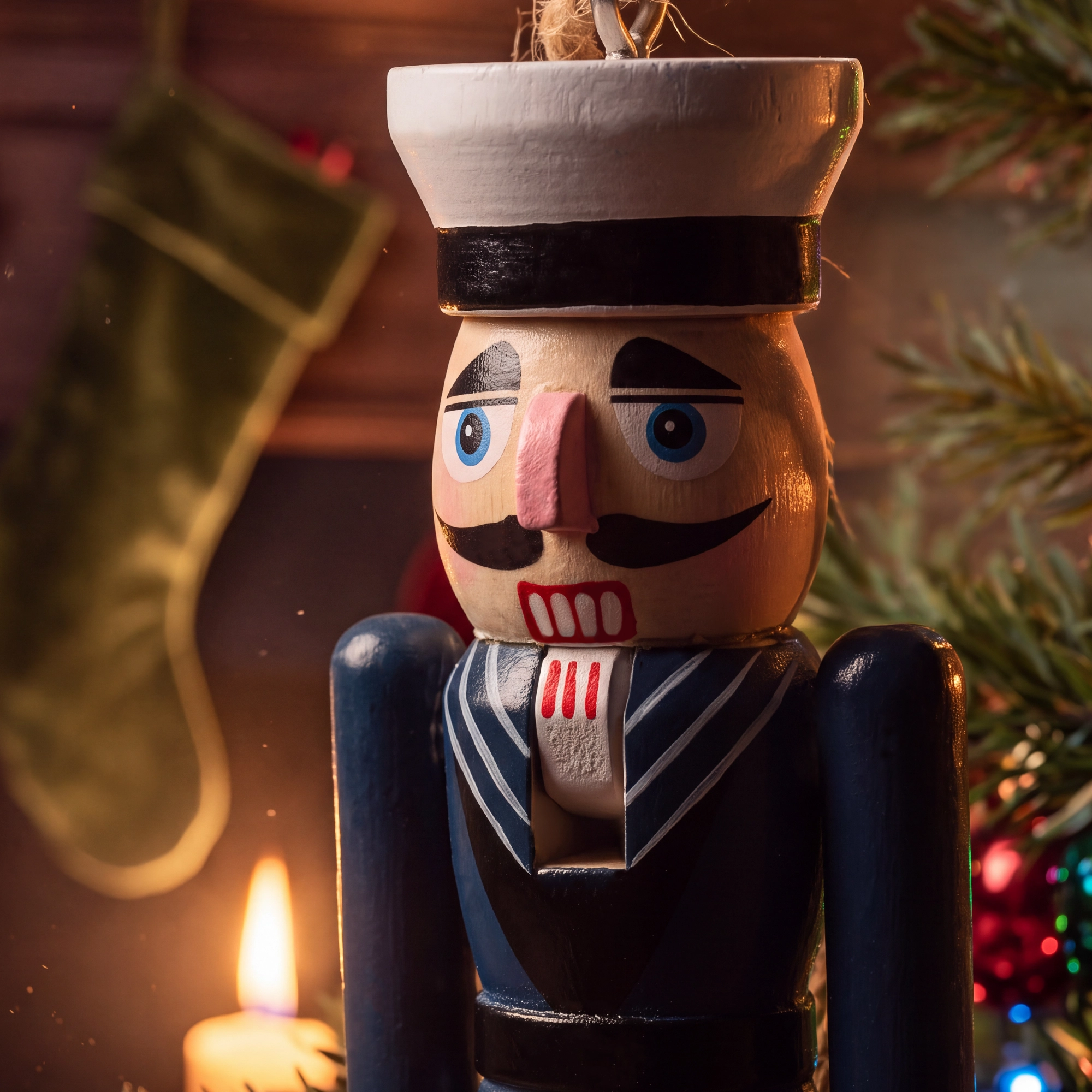 Navy nutcracker close up